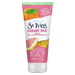 세인트 입스 St. Ives, Radiant Skin, 핑크 레몬 만다린 오렌지 스크럽, 170G 6OZ)