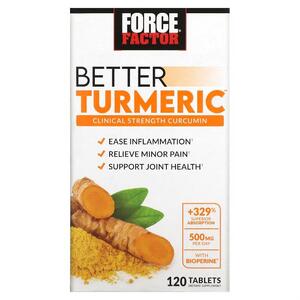포스팩터 Force Factor, Better Turmeric, 120정