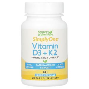 슈퍼 뉴트리션 Super Nutrition, 비타민D3 + K2, 베지 캡슐 60정