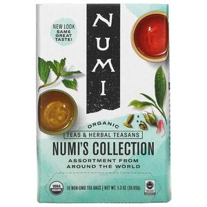Numi Tea, 오가닉 티, 티 허브 티잔, Numi 컬렉션, 비 GMO 티 백 16개, 1.26 oz 34.7 g)