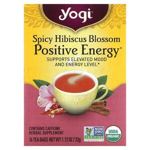 요기티 Yogi Tea, 스파이시 히비스커스 블라썸 파지티브 에너지, 티백 16개, 32G 1.12OZ)