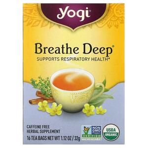 요기티 Yogi Tea, Breathe Deep, 무카페인, 티백 16개, 32G 1.12OZ)