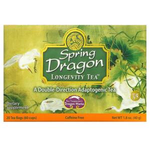Dragon Herbs Ron Teeguarden , Spring Dragon Longevity Tea, 무카페인, 20 티백, 1.8 OZ 50 g)