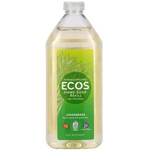 Earth Friendly Products, Ecos, 핸드솝, 레몬그라스, 946ML 32FL oz)