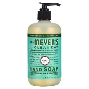 Mrs. Meyers Clean Day, 핸드 솝, 바질향, 370ML 12.5FL oz)