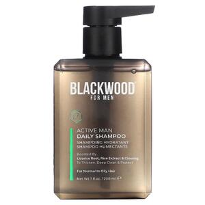 Blackwood For Men, 액티브 맨 데일리 샴푸, 감초 뿌리, 쌀 추출물 및 인삼 함유, 200ML 7FL oz)