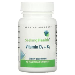 Seeking Health, 비타민D3 + K2, 베지 캡슐 60정