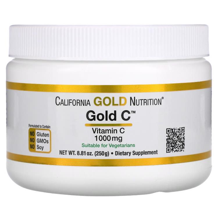 캘리포니아 골드 뉴트리션 California Gold Nutrition, Gold C 파우더, 비타민C, 1,000mg, 250G 8.81OZ)