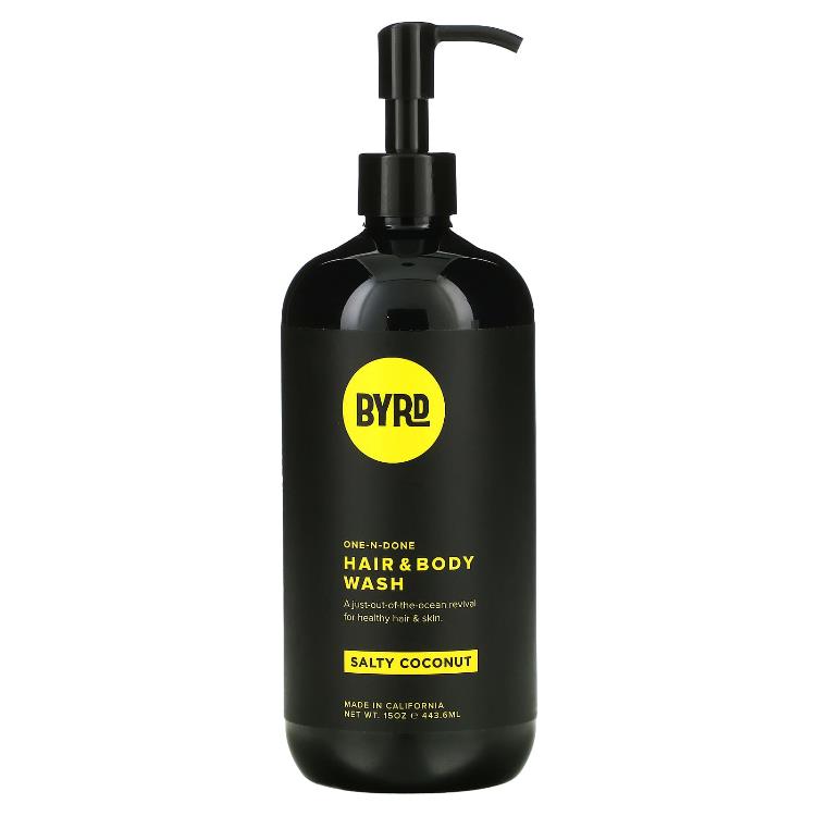 Byrd Hairdo Products, One N Done, 헤어 바디 워시, 솔티 코코넛, 443.6ml 15 oz)